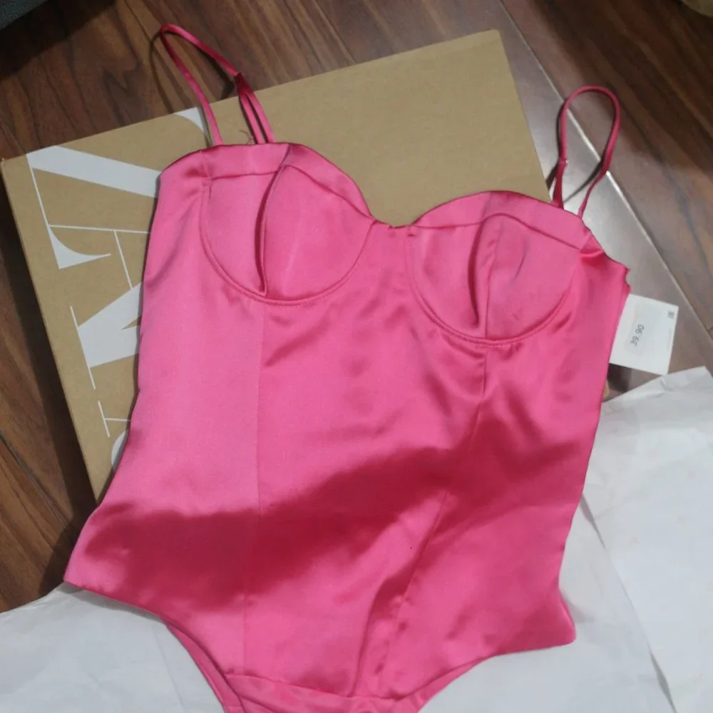 NWT Hot Pink Bodysuit from Zara, size S. - Picture 3 of 9